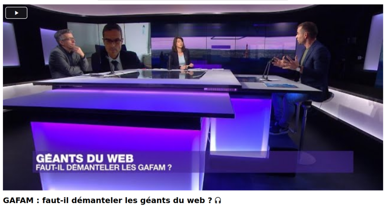 Lien vers: https://www.france24.com/fr/20191004-semaine-eco-partie2-gafam-demantelement-facebook-geants-tech-google-mark-zuckerberg